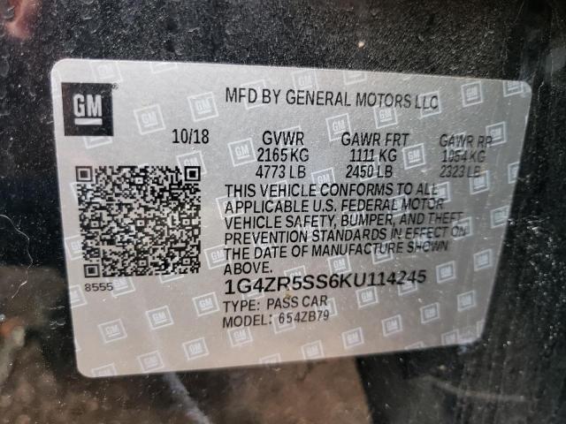 Photo 10 from auction – 2019 BUICK LACROSSE E with VIN 1G4ZR5SS6KU114245