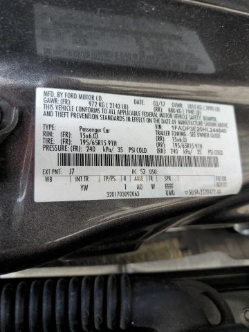 Photo 10 from auction – 2017 FORD FOCUS S with VIN 1FADP3E20HL244840