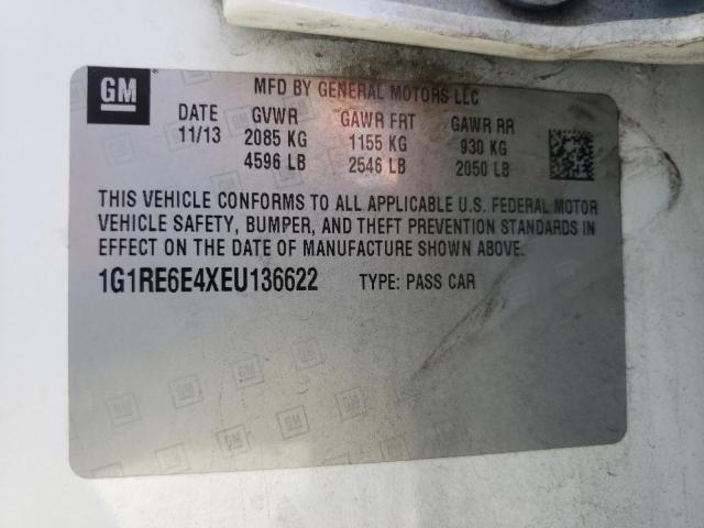 Photo 10 from auction – 2014 CHEVROLET VOLT with VIN 1G1RE6E4XEU136622