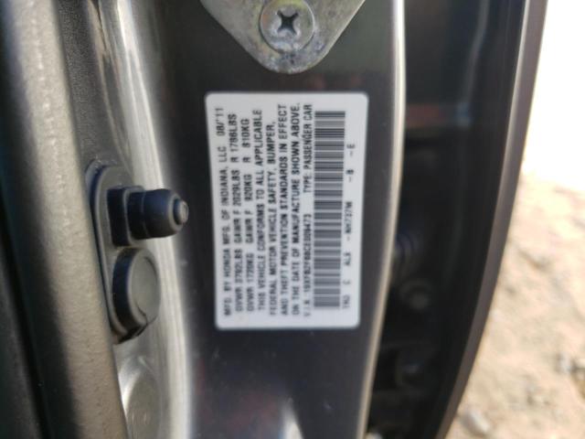Photo 10 from auction – 2012 HONDA CIVIC EX with VIN 19XFB2F88CE009473