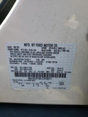 Photo 10 from auction – 2020 FORD ECOSPORT S with VIN MAJ3S2FE8LC393874