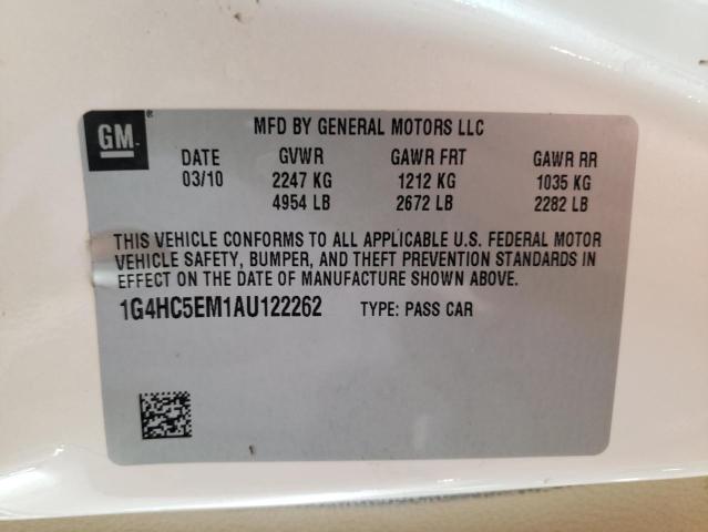 Photo 10 from auction – 2010 BUICK LUCERNE CX with VIN 1G4HC5EM1AU122262