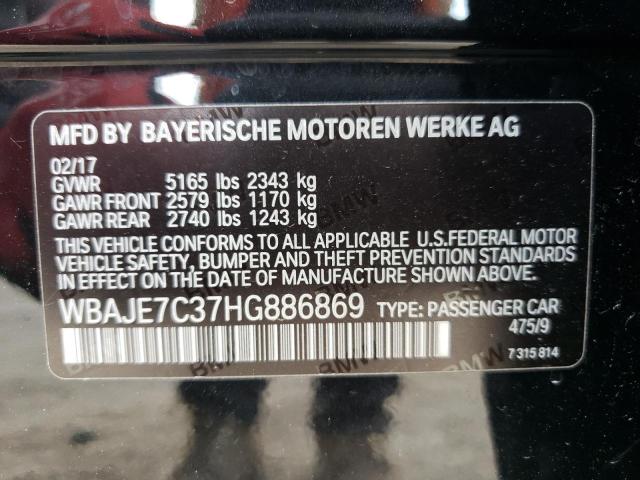 Photo 10 from auction – 2017 BMW 540 XI with VIN WBAJE7C37HG886869