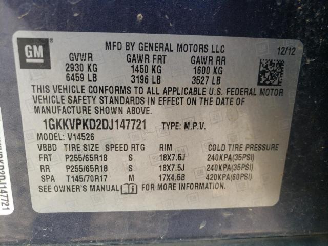 Photo 10 from auction – 2013 GMC ACADIA SLE with VIN 1GKKVPKD2DJ147721