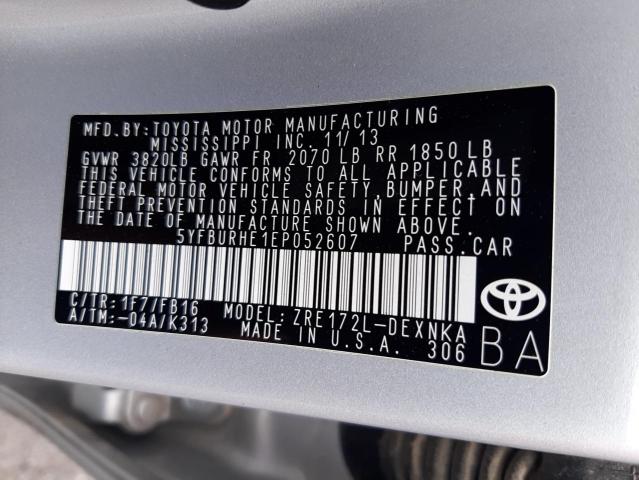 Photo 10 from auction – 2014 TOYOTA COROLLA L with VIN 5YFBURHE1EP052607