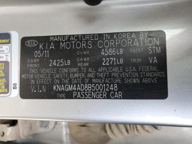Photo 10 from auction – 2011 KIA OPTIMA HYB with VIN KNAGM4AD8B5001248
