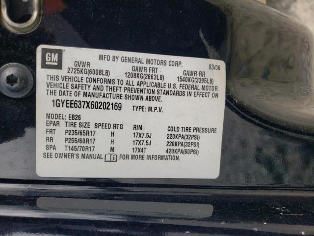 Photo 10 from auction – 2006 CADILLAC SRX with VIN 1GYEE637X60202169