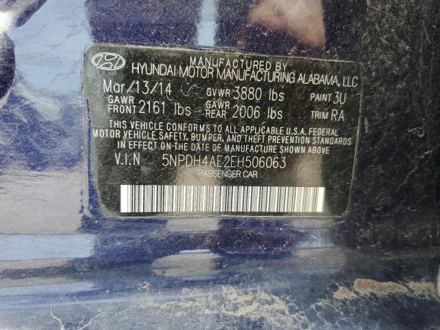 Photo 10 from auction – 2014 HYUNDAI ELANTRA SE with VIN 5NPDH4AE2EH506063