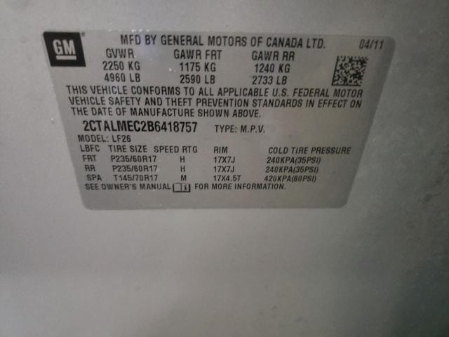 Photo 10 from auction – 2011 GMC TERRAIN SL with VIN 2CTALMEC2B6418757