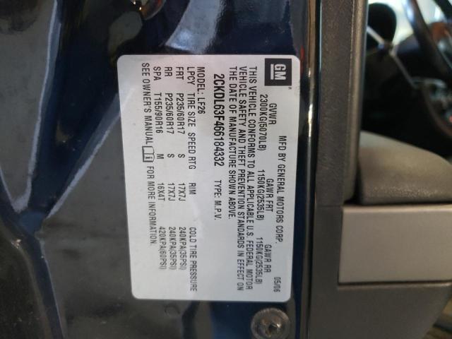 Photo 10 from auction – 2006 PONTIAC TORRENT with VIN 2CKDL63F466184332