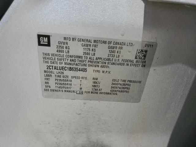 Photo 10 from auction – 2011 GMC TERRAIN SL with VIN 2CTALUEC1B6354405