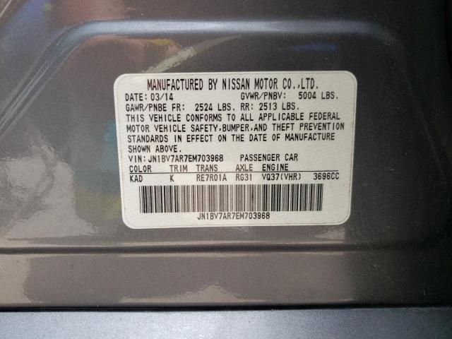 Photo 10 from auction – 2014 INFINITI Q50 BASE with VIN JN1BV7AR7EM703968