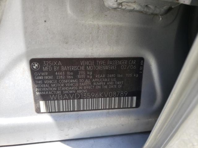 Photo 10 from auction – 2006 BMW 325 XI with VIN WBAVD13596KV08789