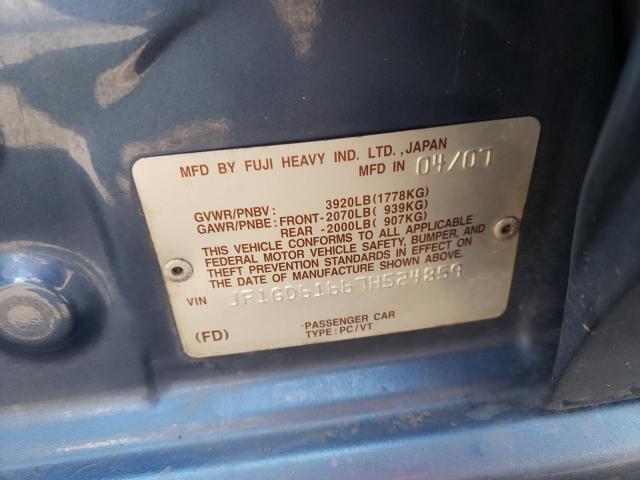 Photo 10 from auction – 2007 SUBARU IMPREZA 2. with VIN JF1GD61667H524859