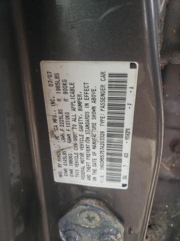 Photo 10 from auction – 2007 HONDA ACCORD with VIN 1HGCM55757A203329