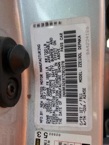 Photo 10 from auction – 2007 TOYOTA COROLLA with VIN 1NXBR32E87Z901978