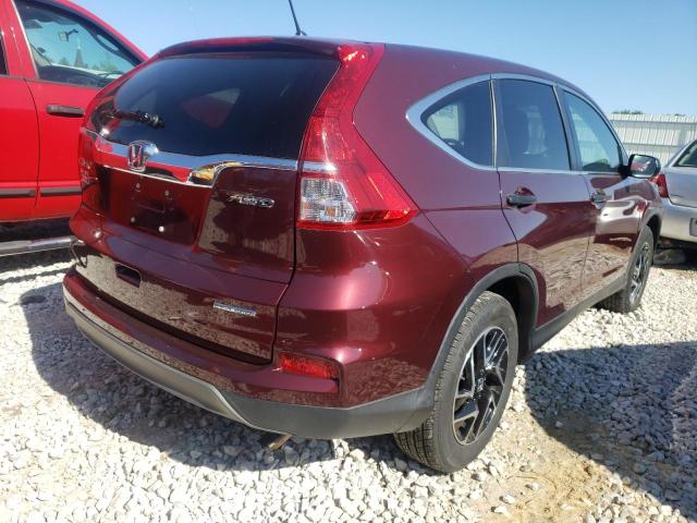 Photo 4 from auction – 2016 HONDA CR-V SE with VIN 5J6RM4H44GL027389