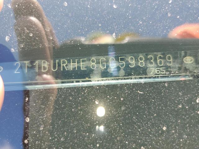 Photo 10 from auction – 2016 TOYOTA COROLLA L with VIN 2T1BURHE8GC598369