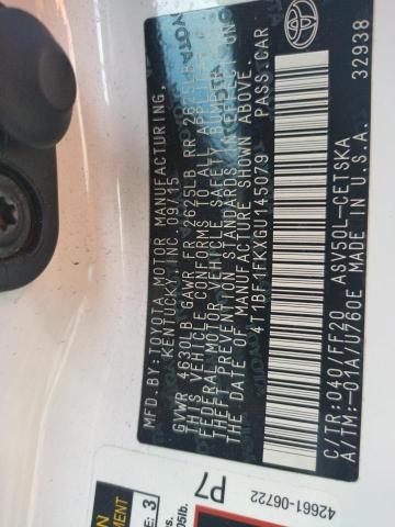 Photo 10 from auction – 2016 TOYOTA CAMRY LE with VIN 4T1BF1FKXGU145079