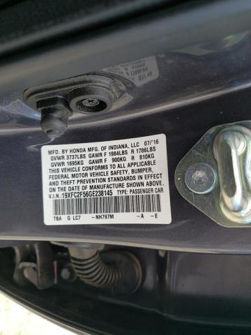 Photo 10 from auction – 2016 HONDA CIVIC LX with VIN 19XFC2F56GE238145