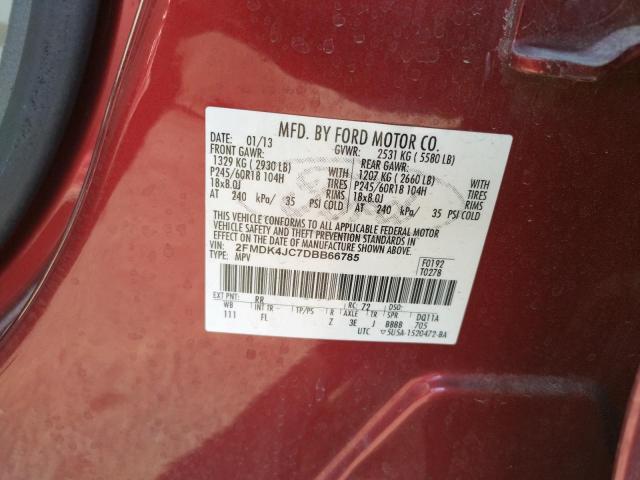 Photo 10 from auction – 2013 FORD EDGE SEL with VIN 2FMDK4JC7DBB66785