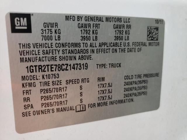 Photo 10 from auction – 2012 GMC SIERRA K15 with VIN 1GTR2TE78CZ147319