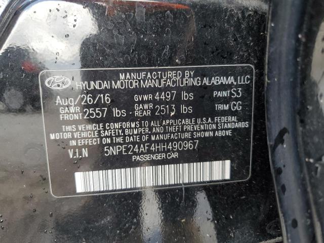Photo 10 from auction – 2017 HYUNDAI SONATA SE with VIN 5NPE24AF4HH490967