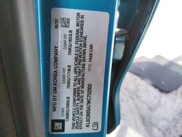 Photo 10 from auction – 2021 CHEVROLET SPARK LS with VIN KL8CB6SA7MC702300
