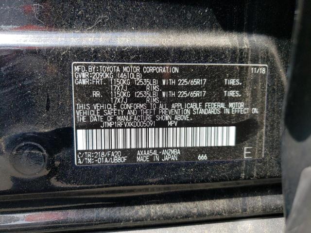 Photo 10 from auction – 2019 TOYOTA RAV4 XLE with VIN JTMP1RFVXKD005091