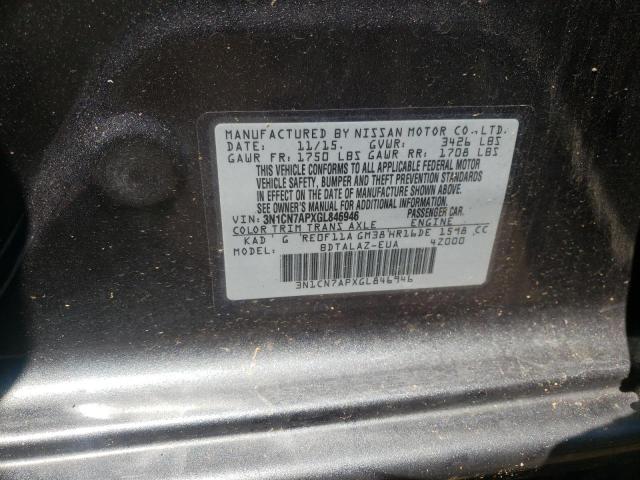 Photo 10 from auction – 2016 NISSAN VERSA with VIN 3N1CN7APXGL846946