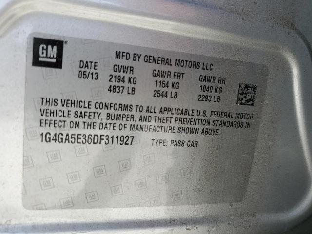 Photo 10 from auction – 2013 BUICK LACROSSE with VIN 1G4GA5E36DF311927