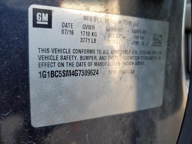 Photo 10 from auction – 2016 CHEVROLET CRUZE LS with VIN 1G1BC5SM4G7309624