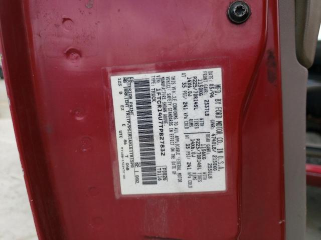 Photo 10 from auction – 1996 FORD RANGER SUP with VIN 1FTCR14U7TPB27832