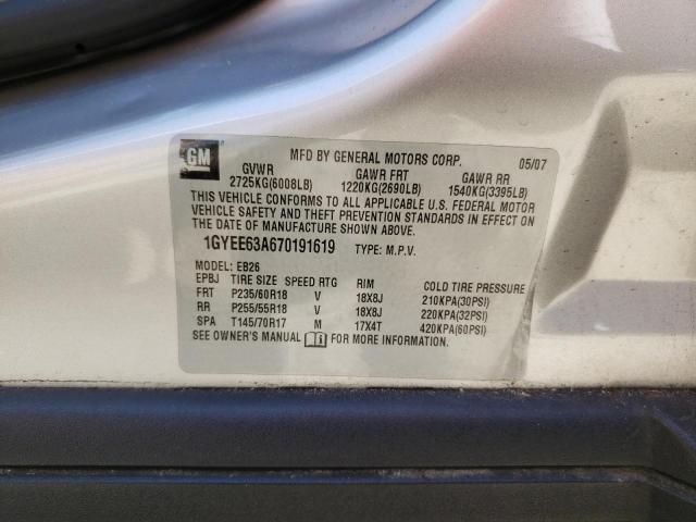 Photo 10 from auction – 2007 CADILLAC SRX with VIN 1GYEE63A670191619