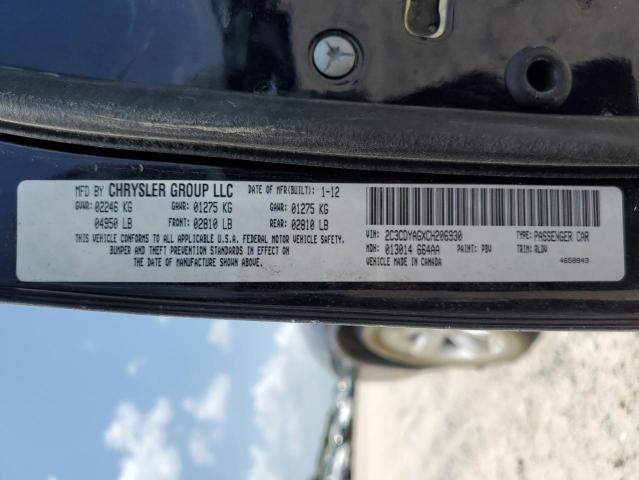 Photo 10 from auction – 2012 DODGE CHALLENGER with VIN 2C3CDYAGXCH206930