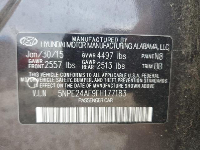 Photo 10 from auction – 2015 HYUNDAI SONATA SE with VIN 5NPE24AF9FH177183