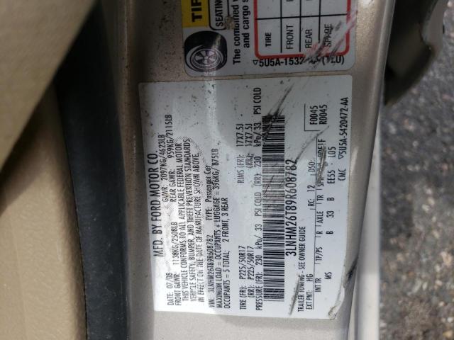 Photo 10 from auction – 2009 LINCOLN MKZ with VIN 3LNHM26T89R608782