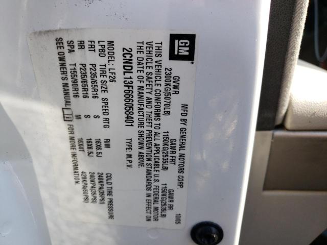 Photo 10 from auction – 2006 CHEVROLET EQUINOX LS with VIN 2CNDL13F666058401