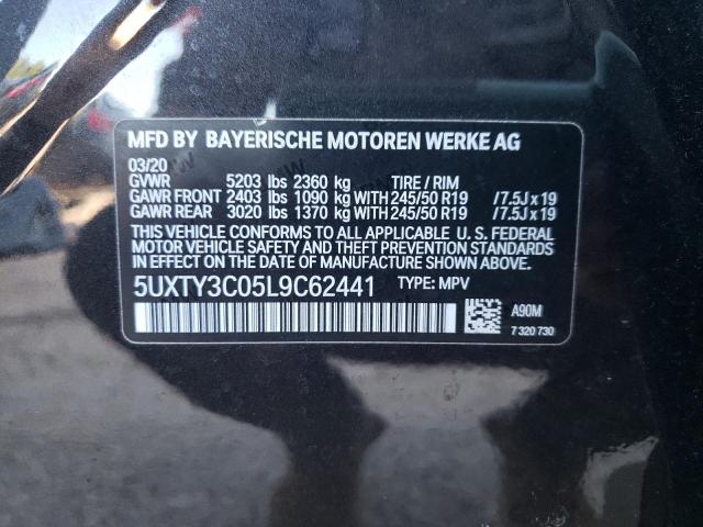 Photo 10 from auction – 2020 BMW X3 SDRIVE3 with VIN 5UXTY3C05L9C62441