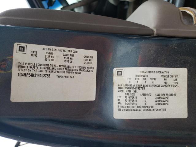 Photo 10 from auction – 2001 BUICK LESABRE CU with VIN 1G4HP54K314192785