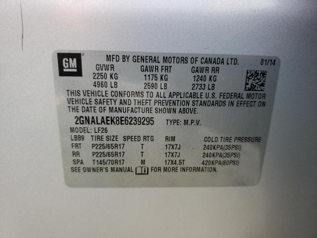 Photo 10 from auction – 2014 CHEVROLET EQUINOX LS with VIN 2GNALAEK8E6239295