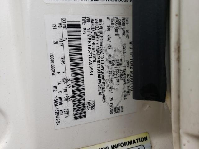 Photo 10 from auction – 2007 FORD EXPEDITION with VIN 1FMFK19577LA53551
