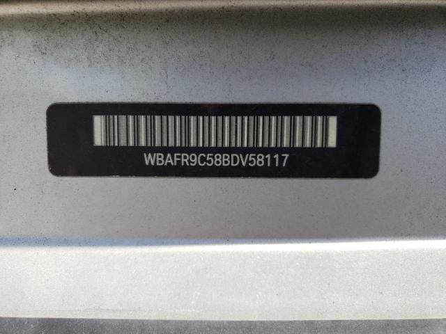 Photo 10 from auction – 2011 BMW 550 I with VIN WBAFR9C58BDV58117