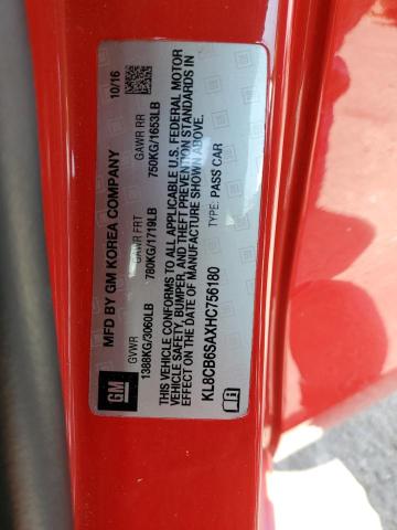 Photo 10 from auction – 2017 CHEVROLET SPARK LS with VIN KL8CB6SAXHC756180