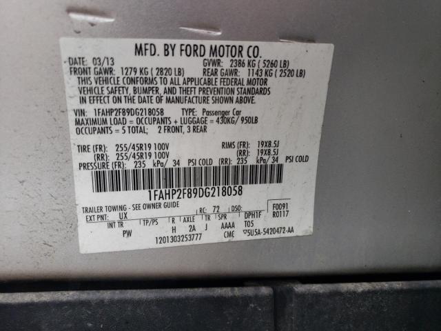 Photo 10 from auction – 2013 FORD TAURUS LIM with VIN 1FAHP2F89DG218058