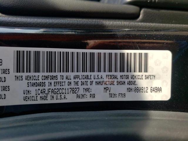 Photo 10 from auction – 2012 JEEP GRAND CHER with VIN 1C4RJFAG2CC117827