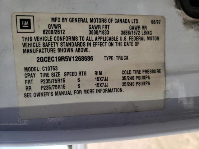 Photo 10 from auction – 1997 CHEVROLET GMT-400 C1 with VIN 2GCEC19R5V1268686
