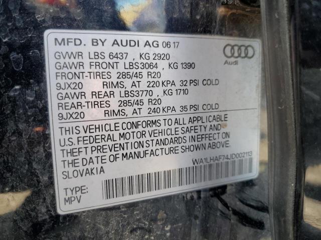 Photo 10 from auction – 2018 AUDI Q7 PREMIUM with VIN WA1LHAF74JD002113