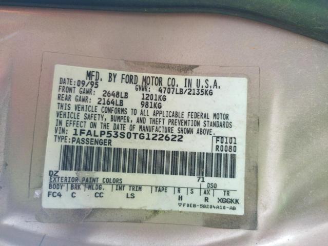 Photo 10 from auction – 1996 FORD TAURUS LX with VIN 1FALP53S0TG122622