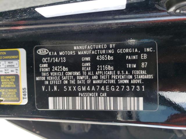 Photo 10 from auction – 2014 KIA OPTIMA LX with VIN 5XXGM4A74EG273731